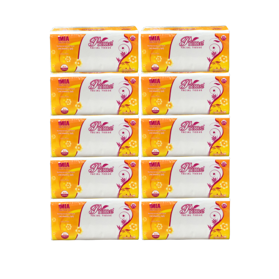 GIẤY ĂN GIẤY RÚT PRIME 2 LỚP KHỔ cm - COMBO 10 GÓI MÀNG VÀNG