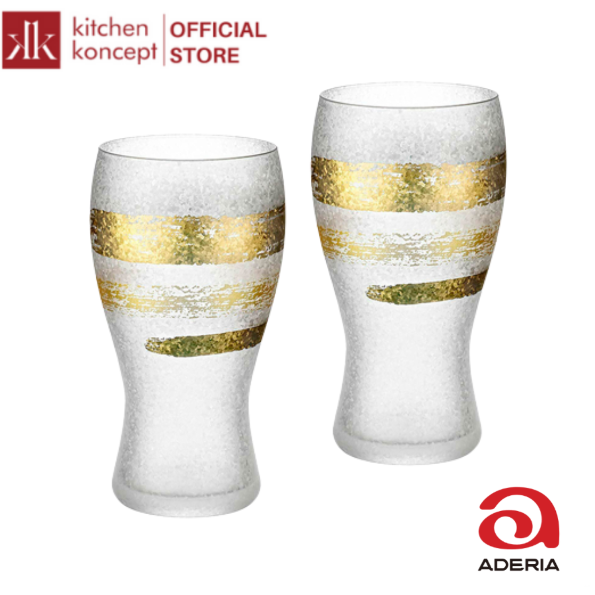 Aderia - Gold Ichimonji - Bộ ly uống bia - 0.38L - 2 cái