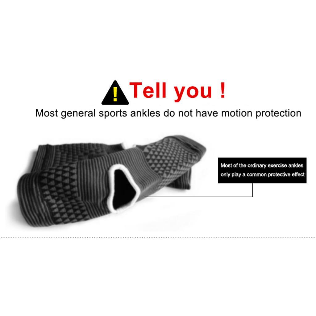 Men Women Compression Sleeve Ankle Support   Black