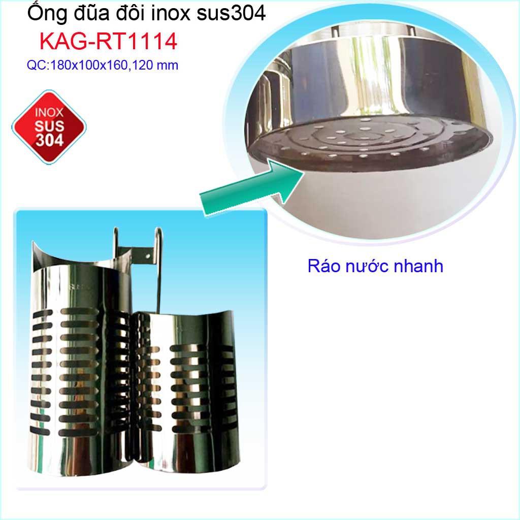 Ống đũa, ống đựng đũa nhà bếp Inox SUS304 cao cấp KAG-RT1114