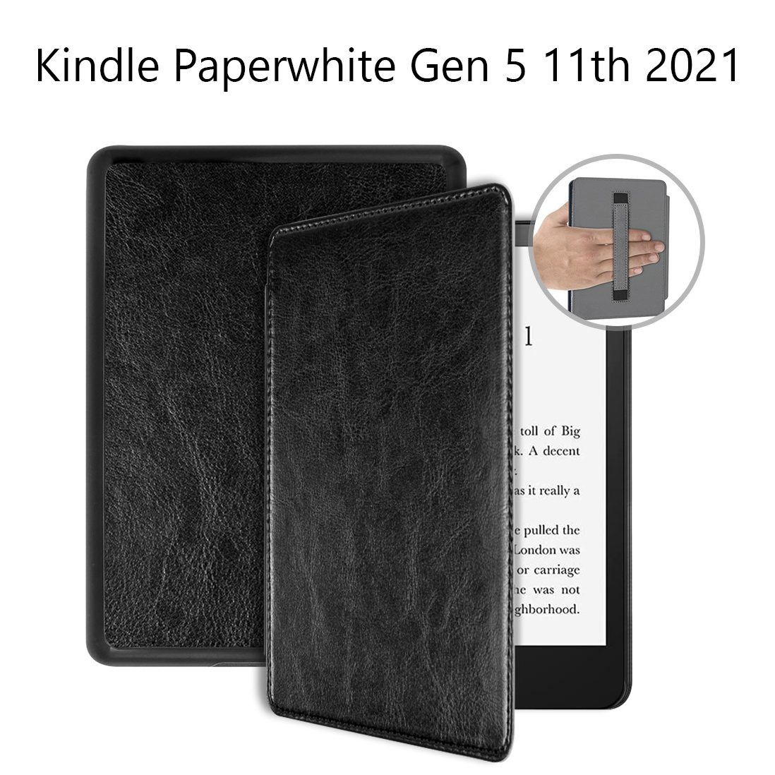 Hình ảnh Bao Da Cover Cho Máy Đọc Sách Kindle Paperwhite Gen 5 11th 2021 Da Có Quai Cầm