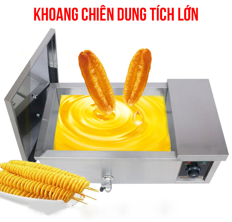 Bếp chiên, nhúng khoai tây, gà rán, thực phẩm công nghiệp 25L NEWSUN - Hàng chính hãng