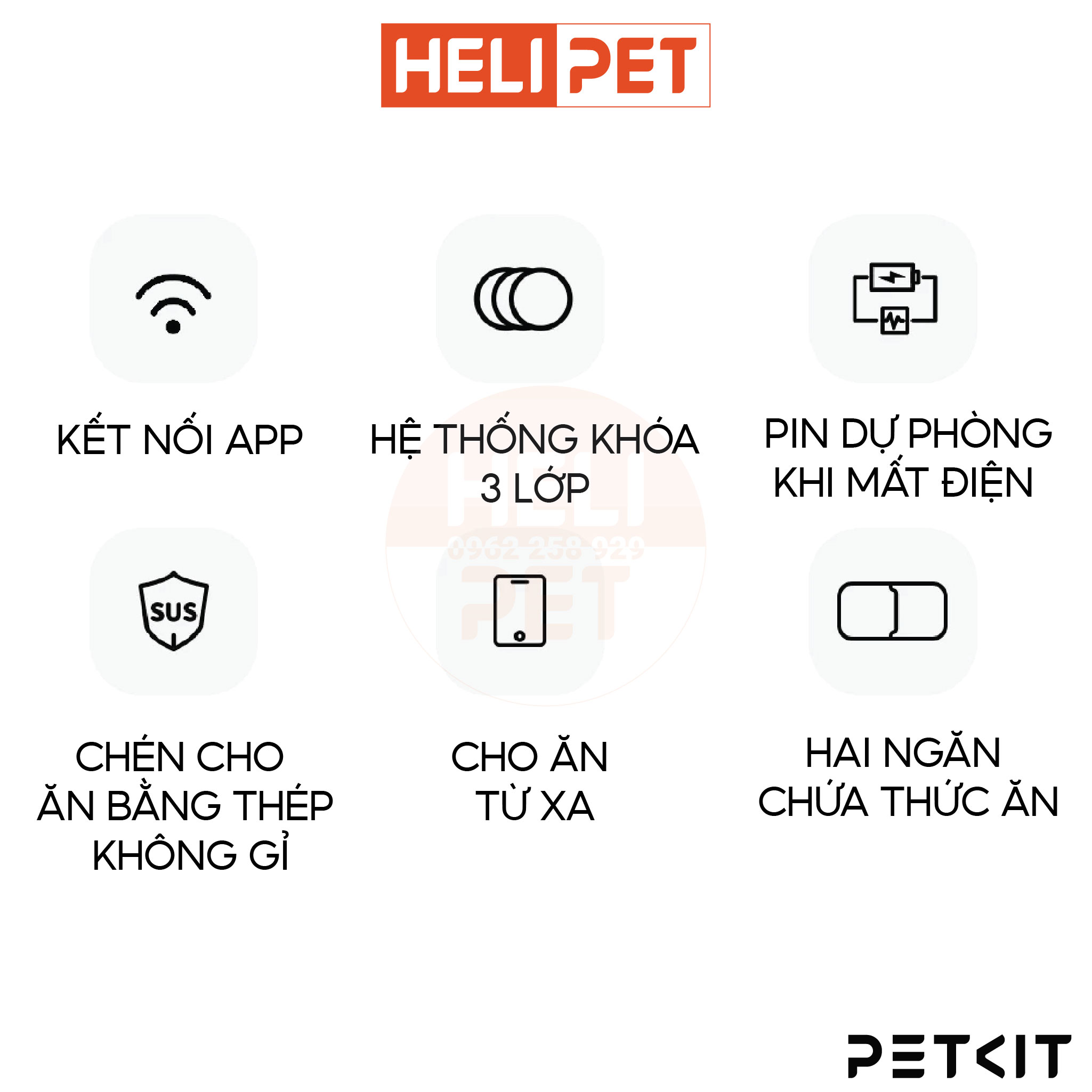 Máy Cho Mèo Ăn Tự Động, Máy Nhả Hạt Hai Ngăn, Máy Cho Chó Ăn Petkit Gemini