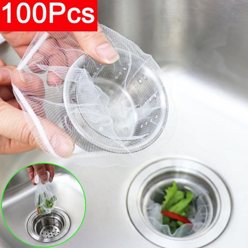 Combo 100 - 300 Túi Lọc Rác cho bồn rửa chén bát – Combo 200 Túi Lưới Lọc Rác Giúp Ngăn Chặn Tắc Đường Ống Tiện Lợi