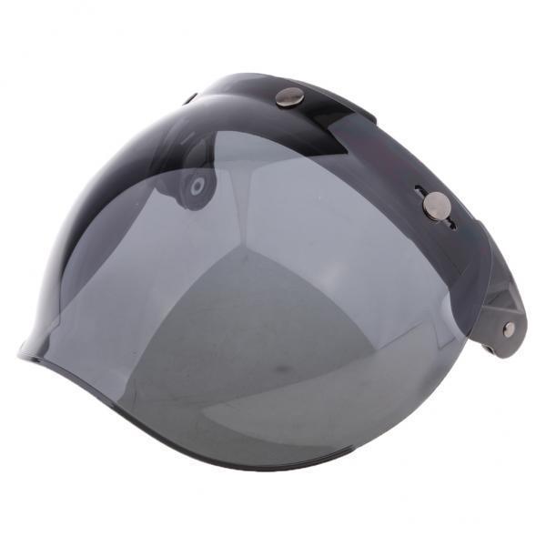 2x 3 Snap Button Up Visor - Bubble Lens, for Open Face Motorcycle