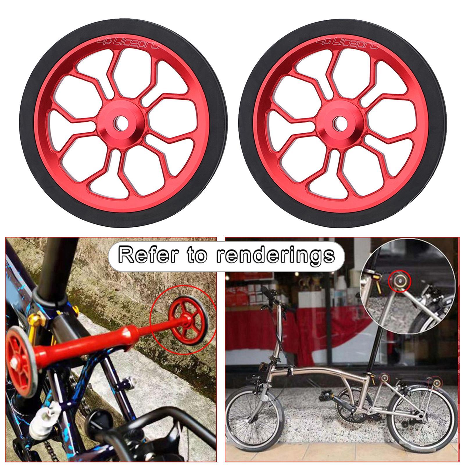 2Pairs High Strength Folding Bike Easy Wheel Refit Parts for Bicycle Cycling