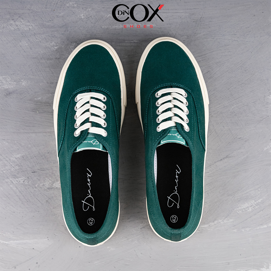 Giày Sneaker  Vải Canvas DINCOX E06 Ever Green Đơn Giản Tinh Tế Sang Trọng