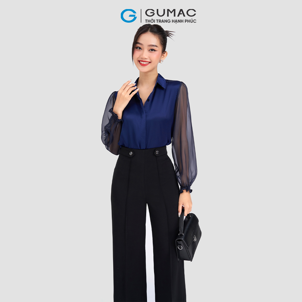 Áo sơ mi tay phối GUMAC AD03040