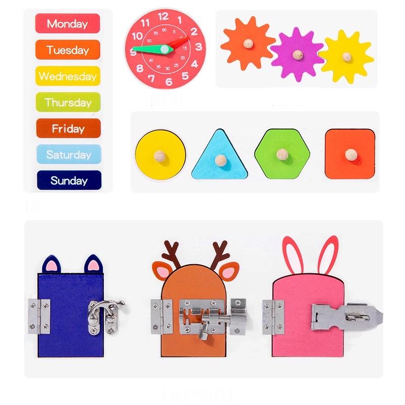 Bảng bận rộn Busy lock board toy, đồ chơi gỗ-giáo dục sớm giúp bé phát triển toàn diện- thật sự cần thiết nhé các mẹ