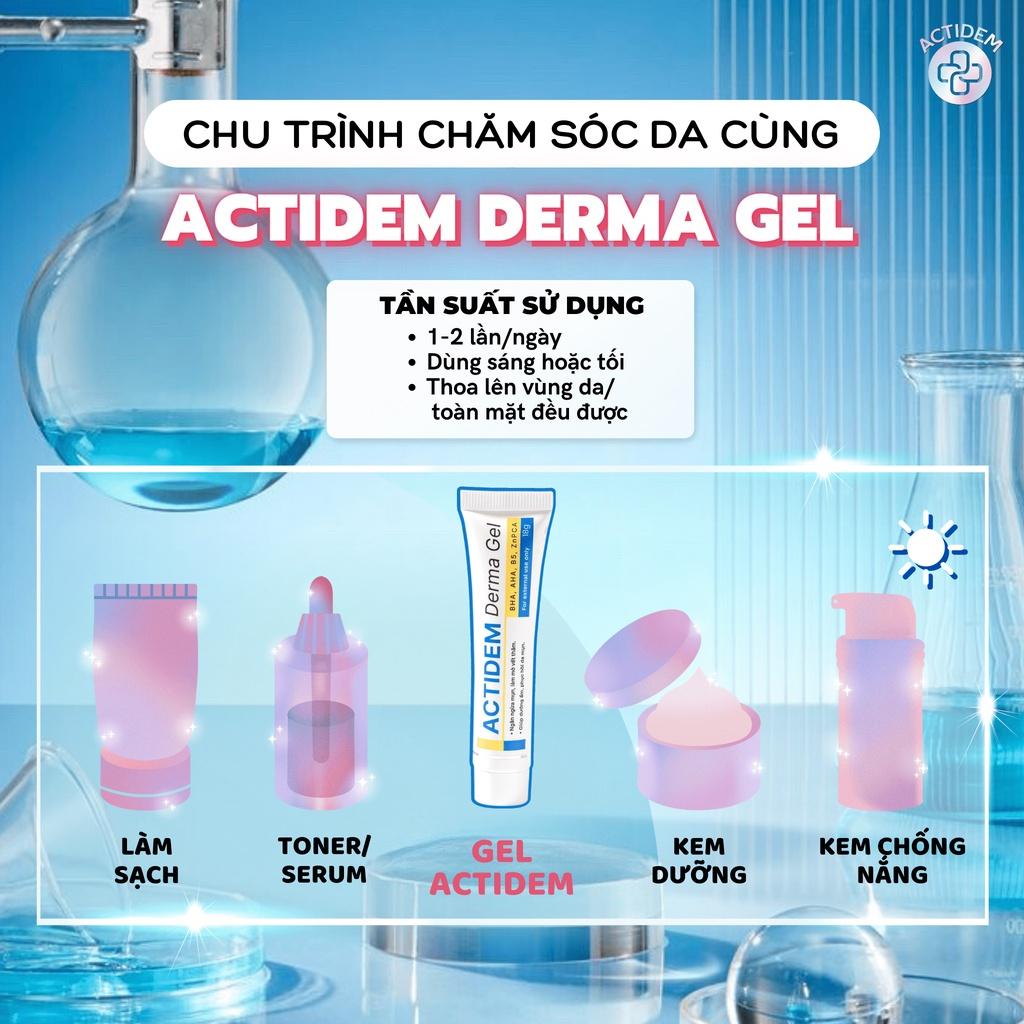 ACTIDEM DERMA GEL - AHA, BHA, ZINC, B5 - GIẢM MỤN MỜ THÂM, DƯỠNG DA, PHỤC HỒI DA MỤN