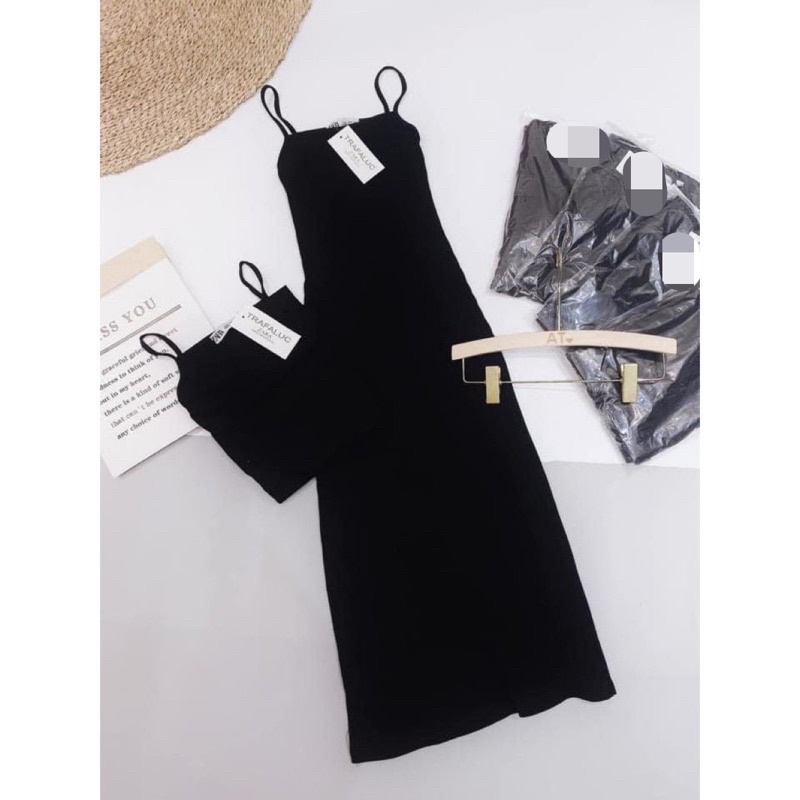 Đầm body nữ hai dây dáng dài maxi