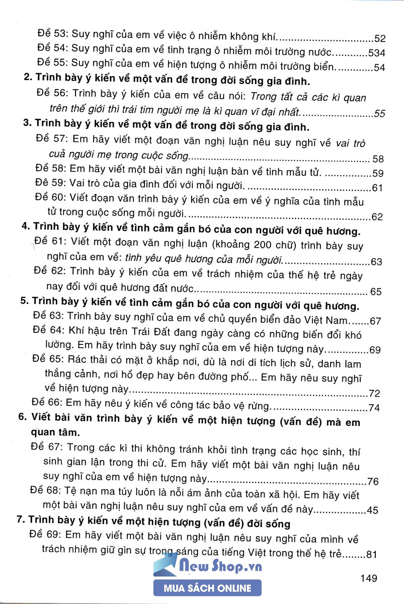 Văn Thuyết Minh - Biểu Cảm - Nghị Luận Lớp 6 (Biên Soạn Theo Chương Trình Mới)