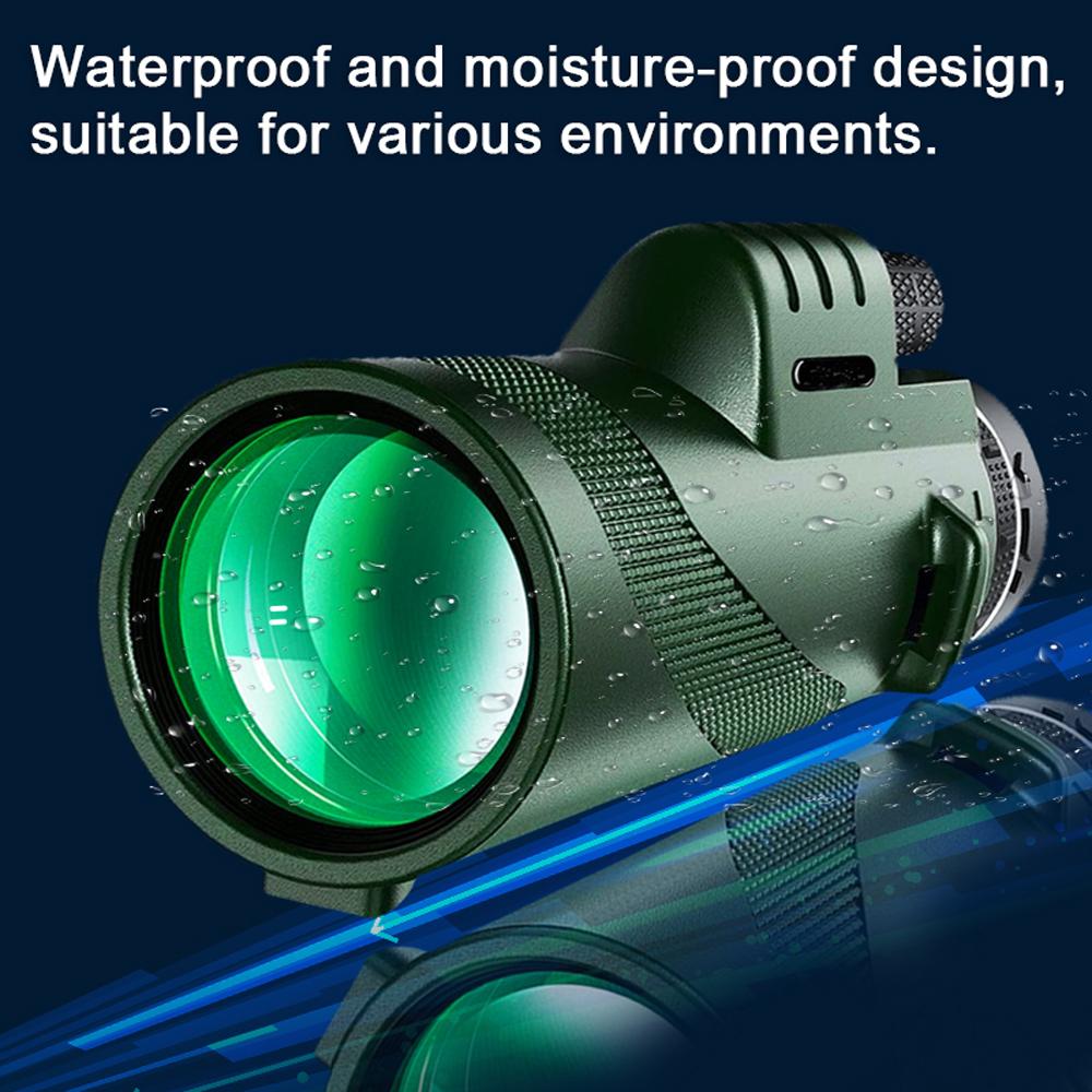 40*60 Portable Camera Telescope Outdoor Fogproof Mobilephone Photograph Accessory Animal Watching Monocular Telescope