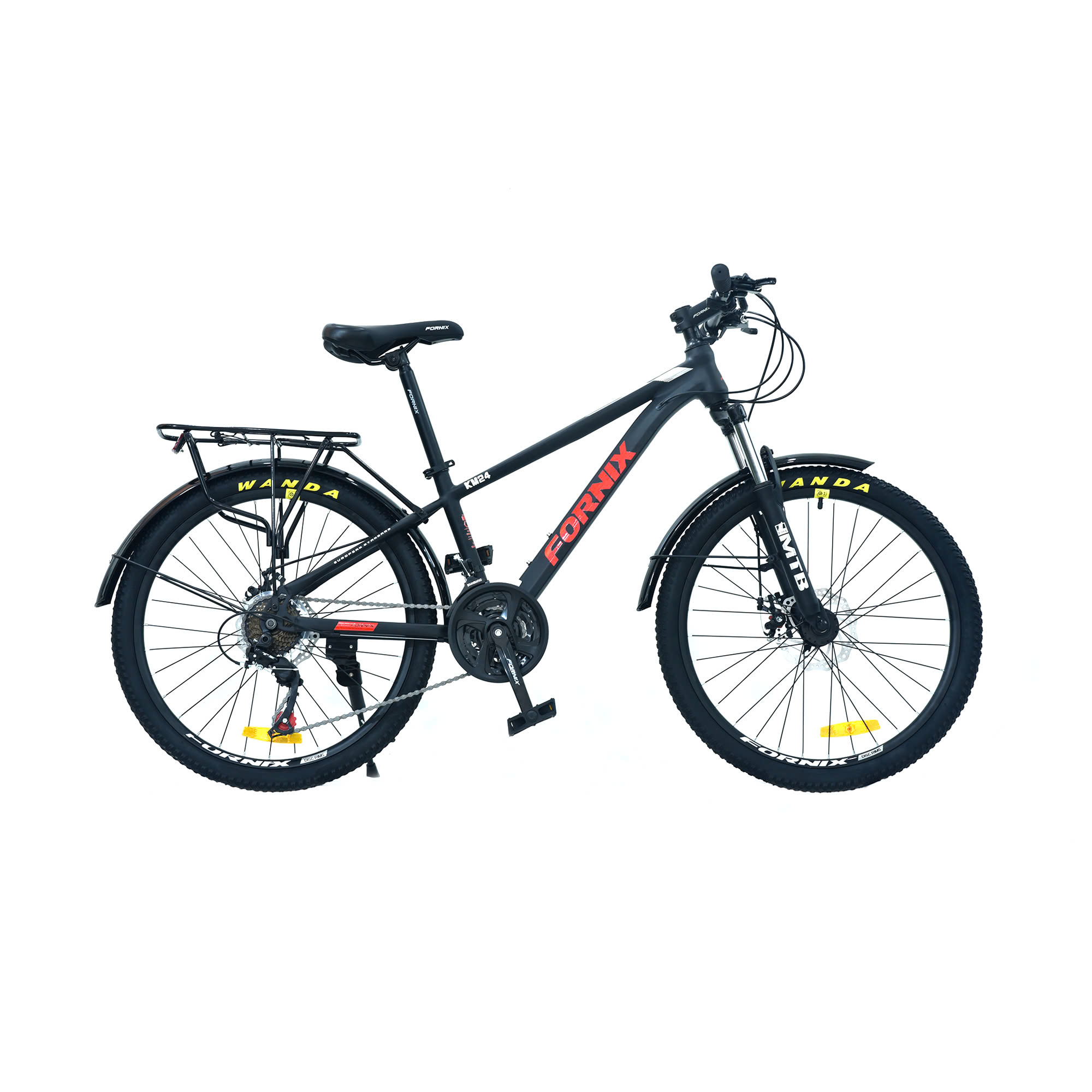 Xe Đạp Địa Hình MTB KM24 - FORNIX - Vòng Bánh 24&quot;- Khung Thép Không Mối Hàn- Bảo Hành 12 Tháng