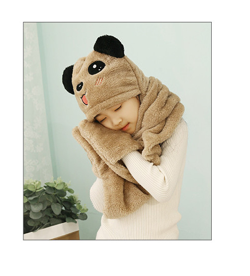 Mũ gấu xám vải nhung Cotton cho các bé trai và bé gái