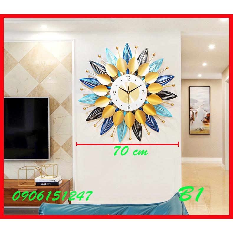 Đồng hồ treo tường trang trí decor B1 kích thước 70 x 70 cm