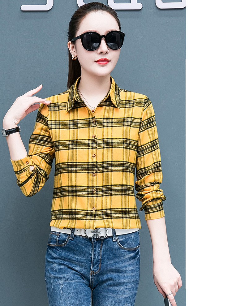 Áo sơ mi nữ công sở thiết kế caro mẫu mới AH22