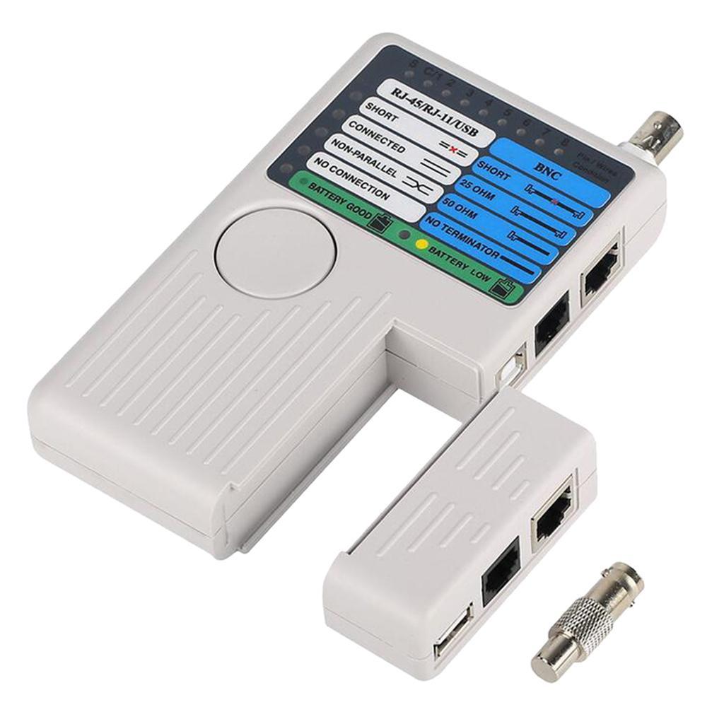 Pro   Network Cable Tester Meter /RJ11/USB/BNC   Wire Tester