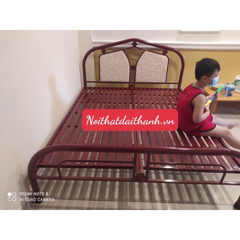 Giường sắt kiểu tròn cách điệu 1m4 dài 2m