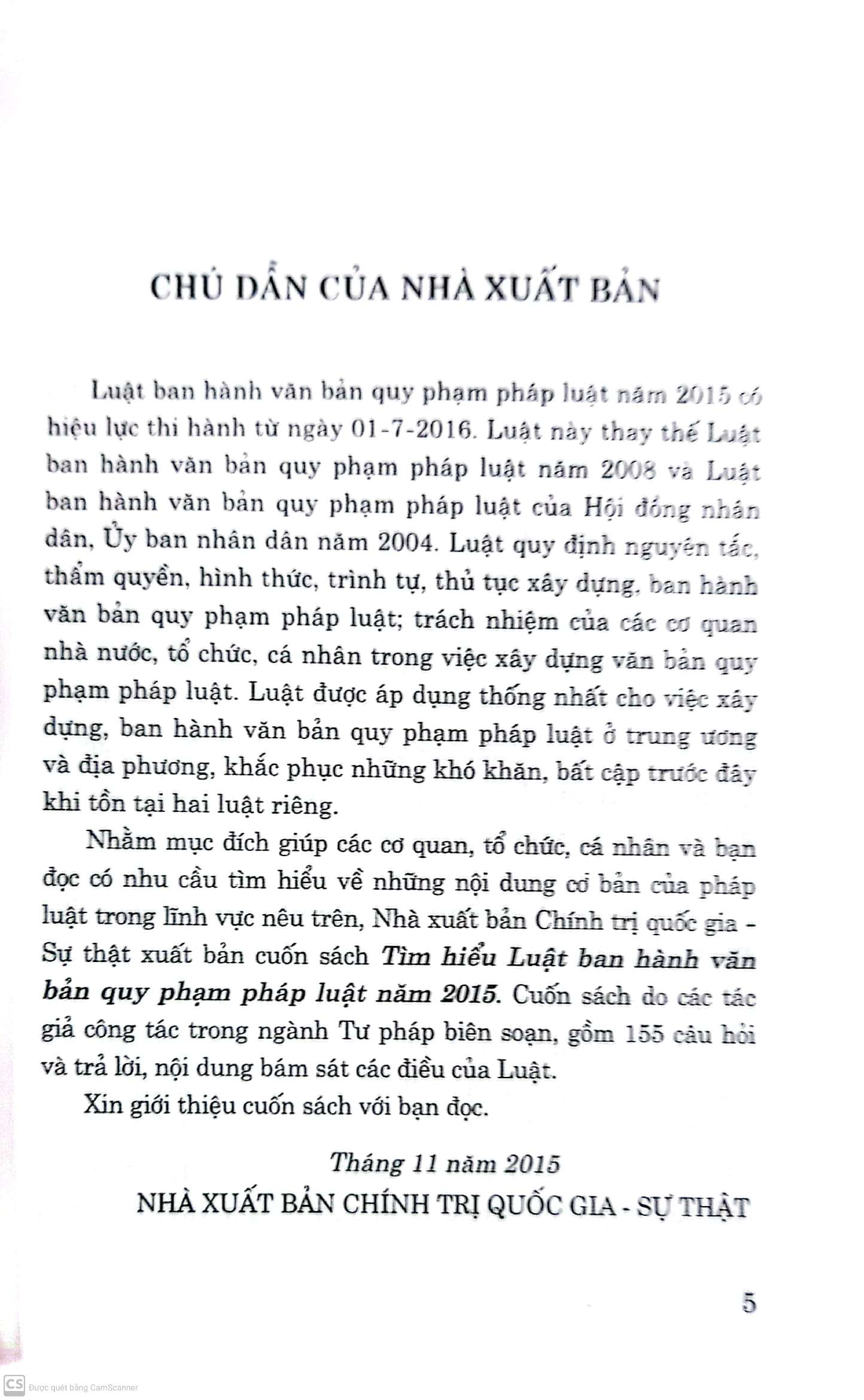 Tìm hiểu Luật Ban hành văn bản quy phạm pháp luật năm 2015