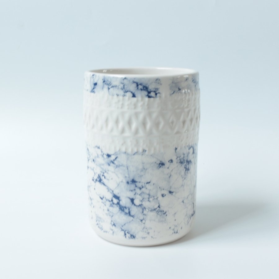 Ly / cốc vân đá men lam marble - Marble ceramic mug