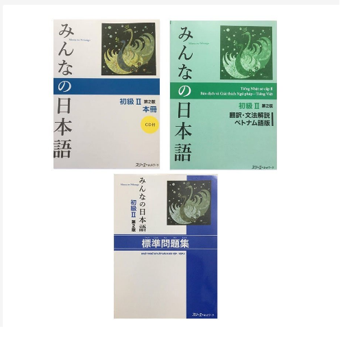 Sổ tay Combo Minna No Nihongo Sơ Cấp 2 - Trình Độ N4 ( Bộ 3 Cuốn In Màu )