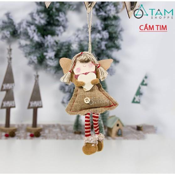Phụ kiện treo Noel thiên thần vải bố 2 nút X-PKTCT-28