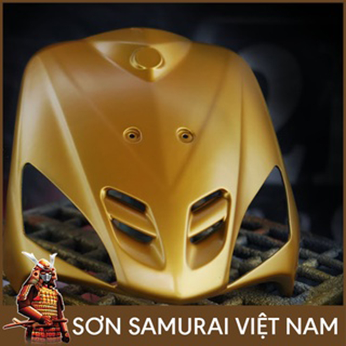 COMBO Sơn Samurai màu vàng đồng H235 gồm 4 chai đủ quy trình ( Lót - Nền 124 - Màu H235 - Bóng )