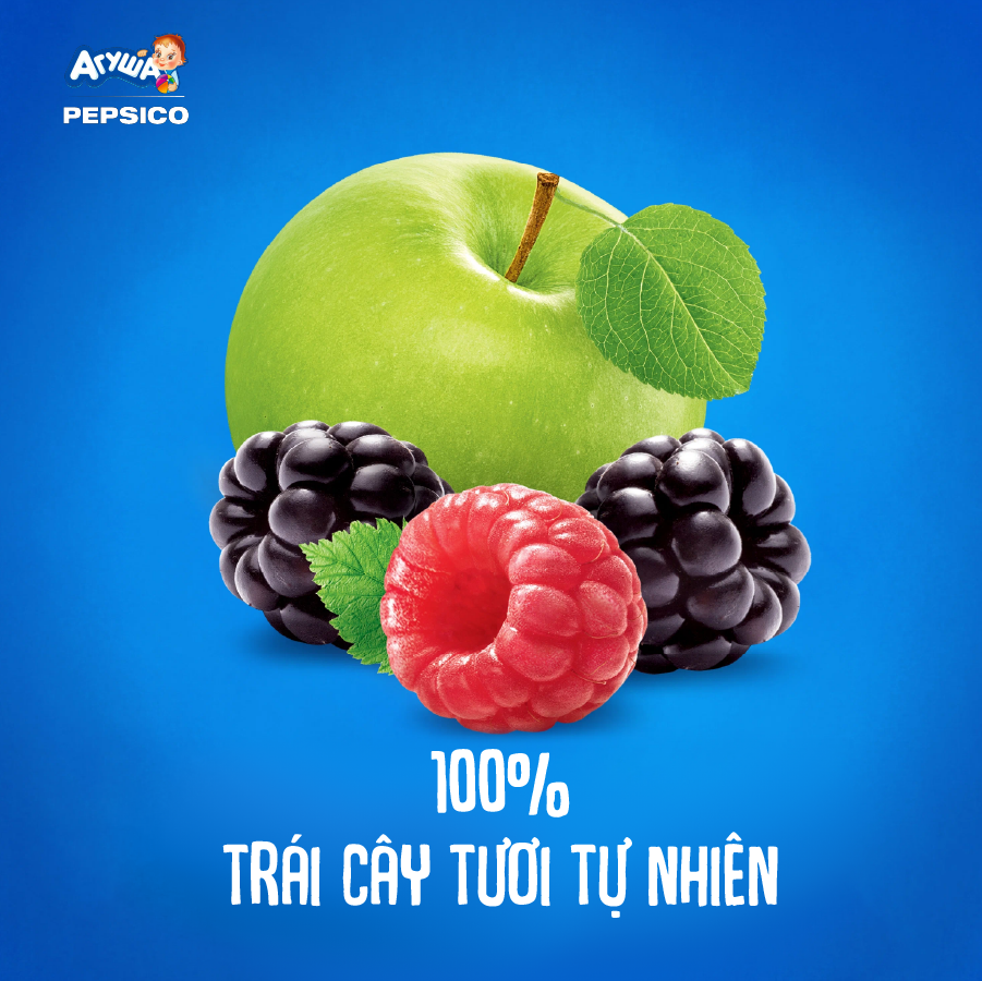 Thùng 10 Gói Trái cây nghiền vị táo, mâm xôi đen và mâm xôi đỏ Agusha 90g/gói dành cho bé từ 6 tháng trở lên