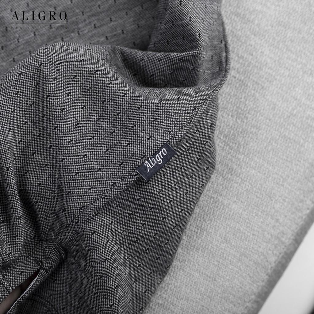 Áo phông nam dệt Aligro ALGPLO46 màu xám đậm