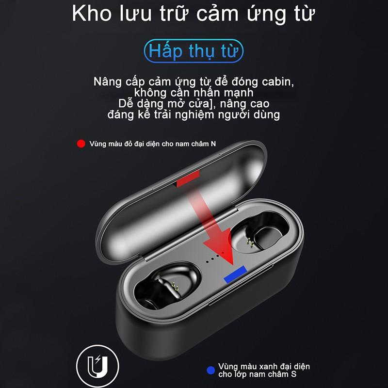 Tai nghe bluetooth Amoi F9, 2000mAh kiêm sạc dự phòng, nút điều khiển cảm ứng,chống thấm nước, chống bụi