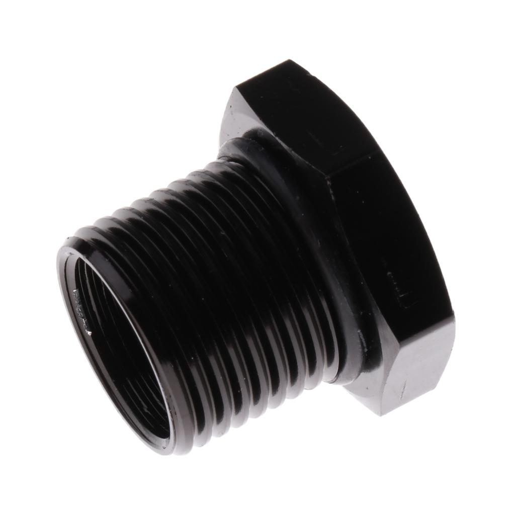 Automotive 5/8-24 to 3/4-16/5 Threaded Oil Filter Adapter Black