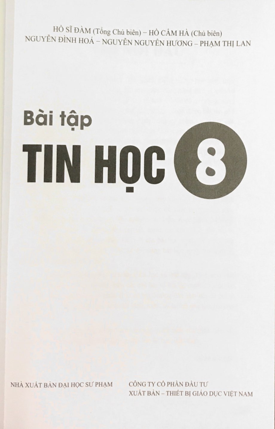 Bài Tập Tin Học Lớp 8 - Bộ Cánh Diều