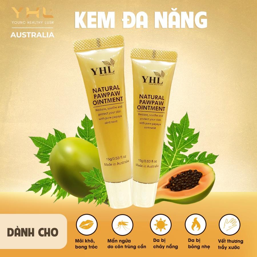 Kem đa năng dưỡng ẩm YHL cho các nàng, tinh dầu đu đủ tự nhiên 15g/chai Úc