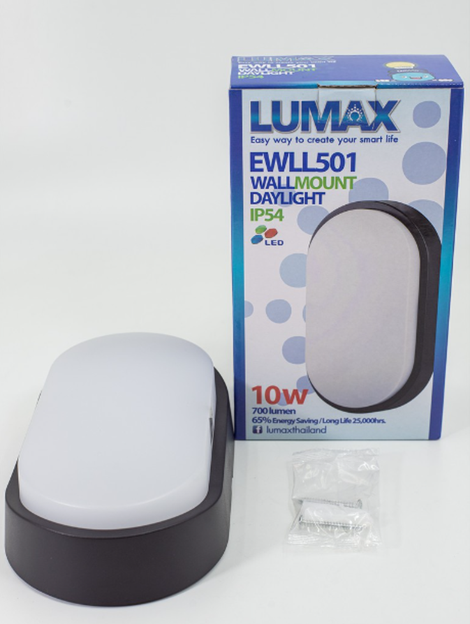 ĐÈN GẮN TƯỜNG NGOÀI TRỜI LUMAX#EWLL 501/BK-10LED/XMXD