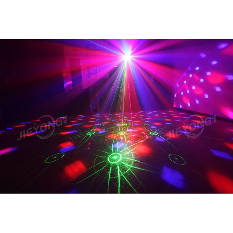 Đèn LED Laser cảm biến âm thanh, tự động xoay , nhiều hiệu ứng dùng để trang trí tiệc, phòng karaoke