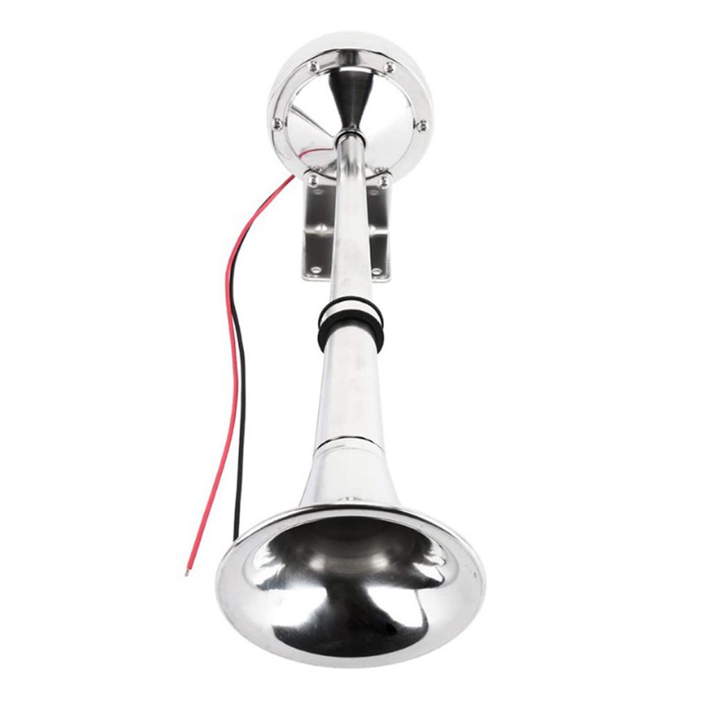 125db Electric Train Air Horn Chrome Zinc Single Trumpet Air Horn