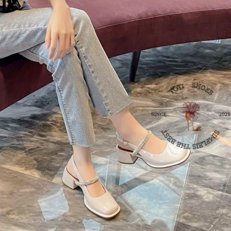 Hàng cao cấp GIÀY THỜI TRANG TOTIIE STORE - SANDAL CAO GÓT BÍT MŨI NỮ TÍNH - SỤC NỮ HỞ HẬU QUAI CÀI - G2209060