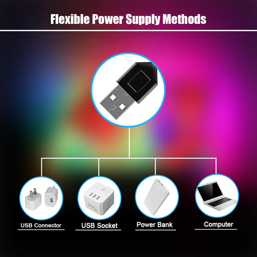 Dải Đèn LED 16.4ft RGB 20 màu không thấm nước Điều Khiển bằng remote