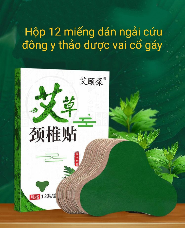 (Combo 5 hộp) Hộp 12 miếng dán ngải cứu nội địa giảm đau cổ vai gáy,thắt lưng