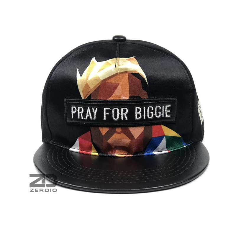 Nón hiphop, Mũ snapback nam nữ PRAY FOR BIGGE mã SN67 màu đen chất liệu cao cấp