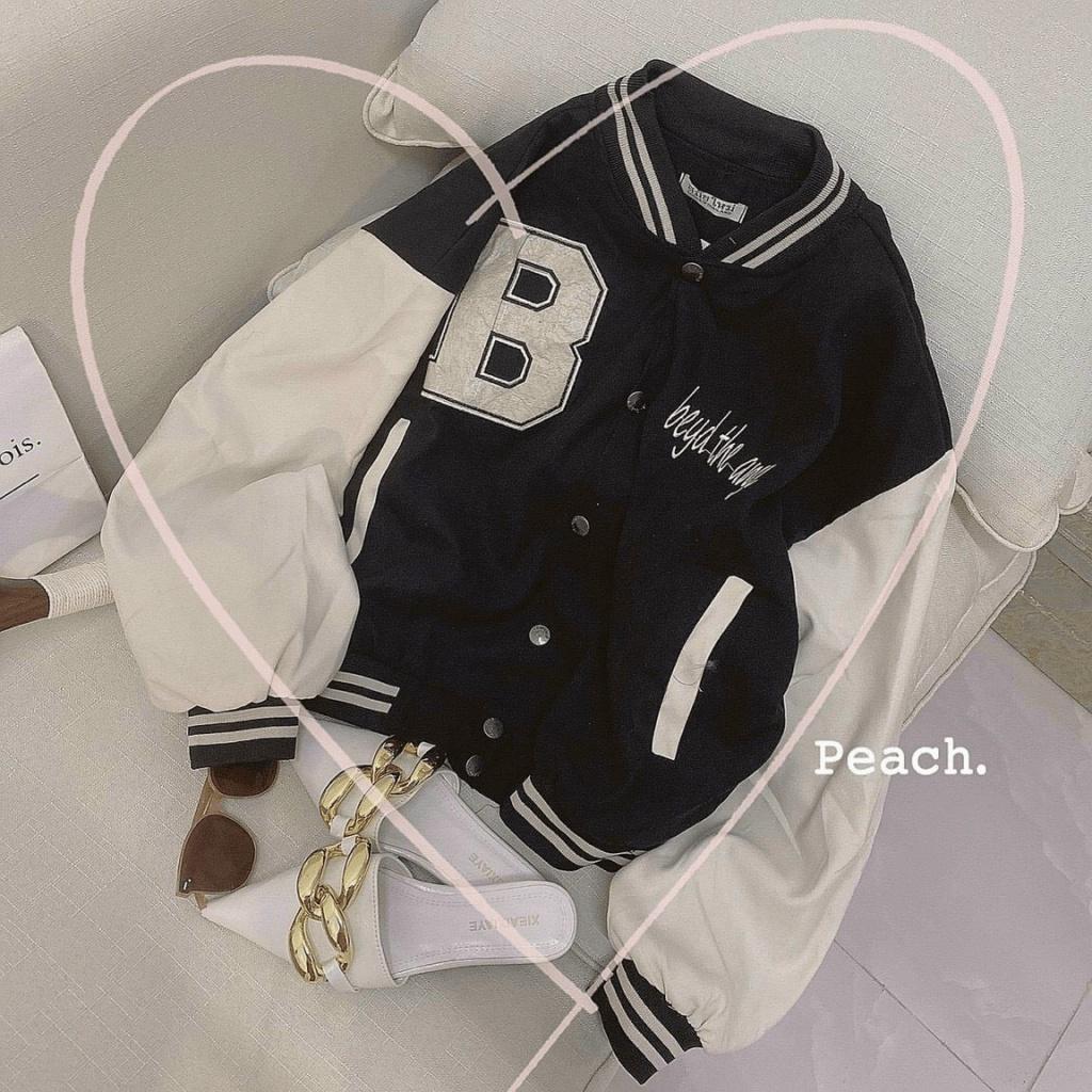 (MẪU MỚI) ÁO KHOÁC NỮ DA LỘN THÊU HẠO TIẾT CHỮ B FOM LỮNG SÀNH ĐIỆU SHOP VALENTINA