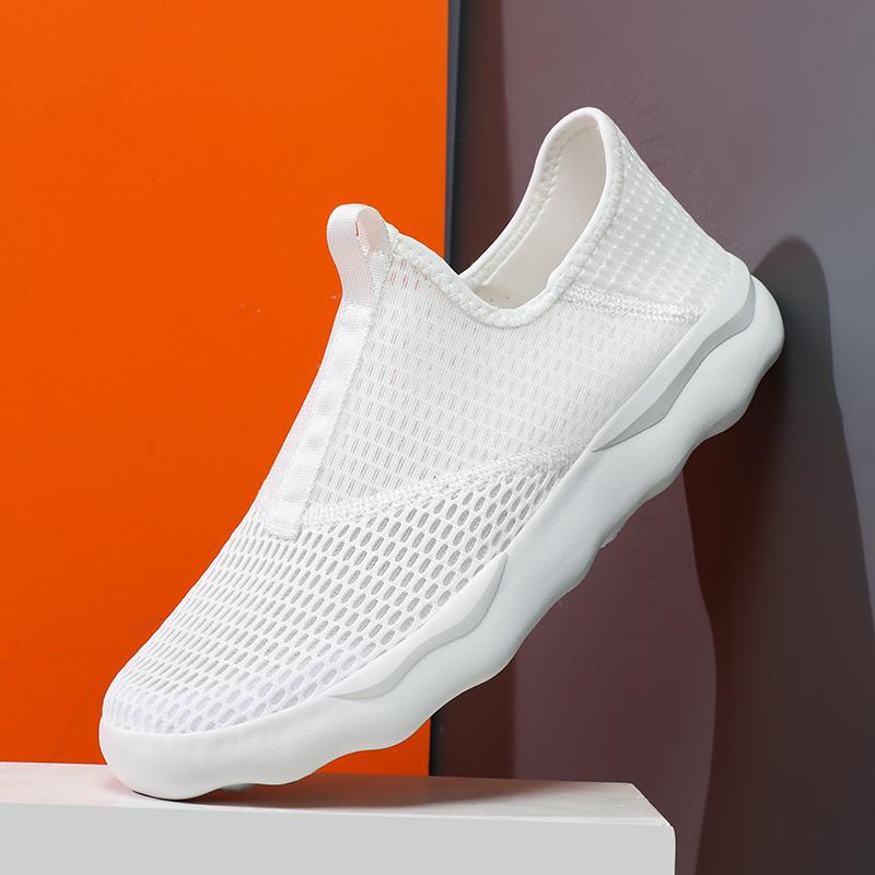 Giày Slip On Light Chạy Bộ Cho Nam Và Nữ Giày Thể Thao Thoáng Khí Mùa Hè Unisex Giày Plus Size 36-48 Color: Black Shoe Size: 42