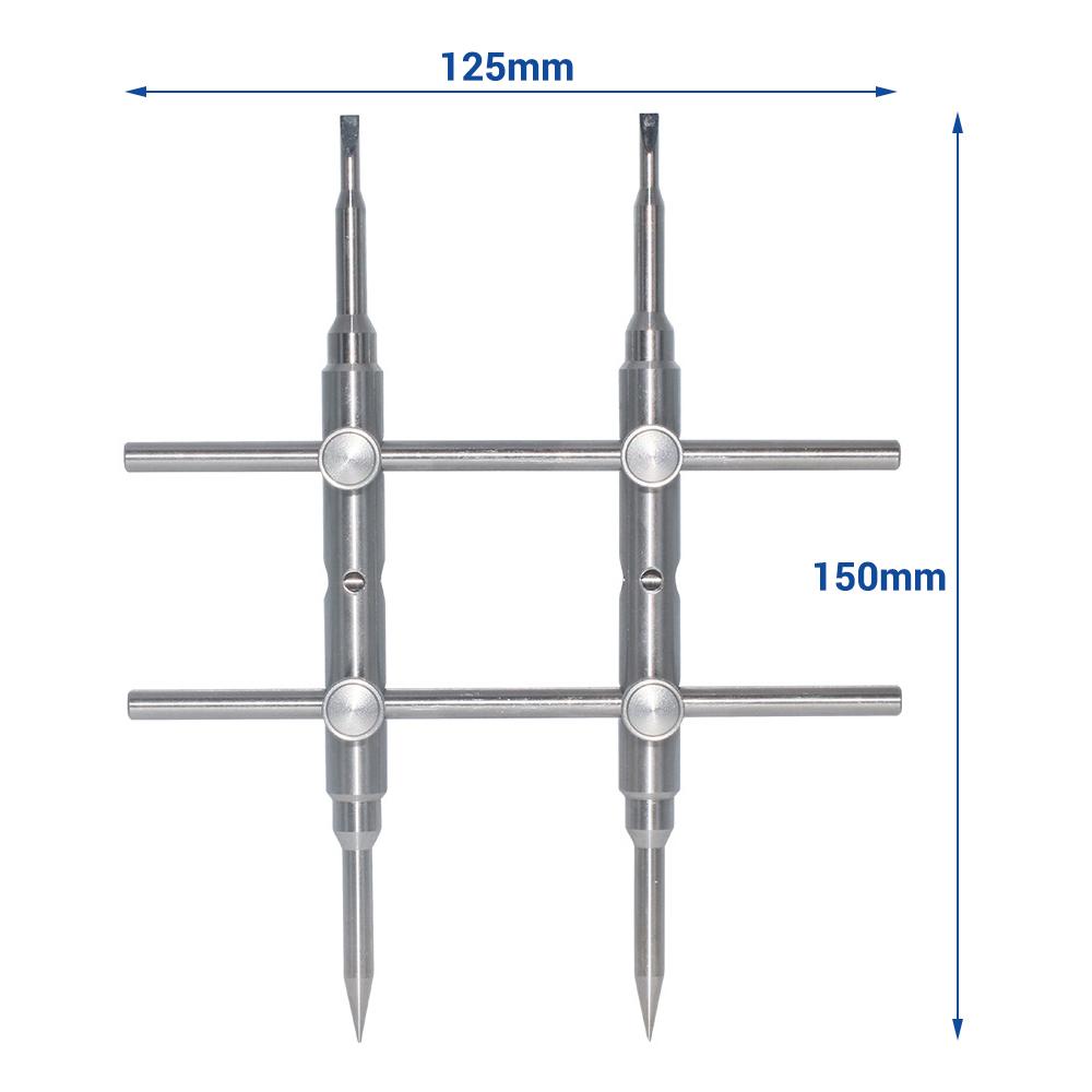 Repair Tool Camera Tool Detachable Tic-tac-toe Tool for Camera Lens with 2 Tips Lens Repair Set Flat Pointed 4 Screws 1