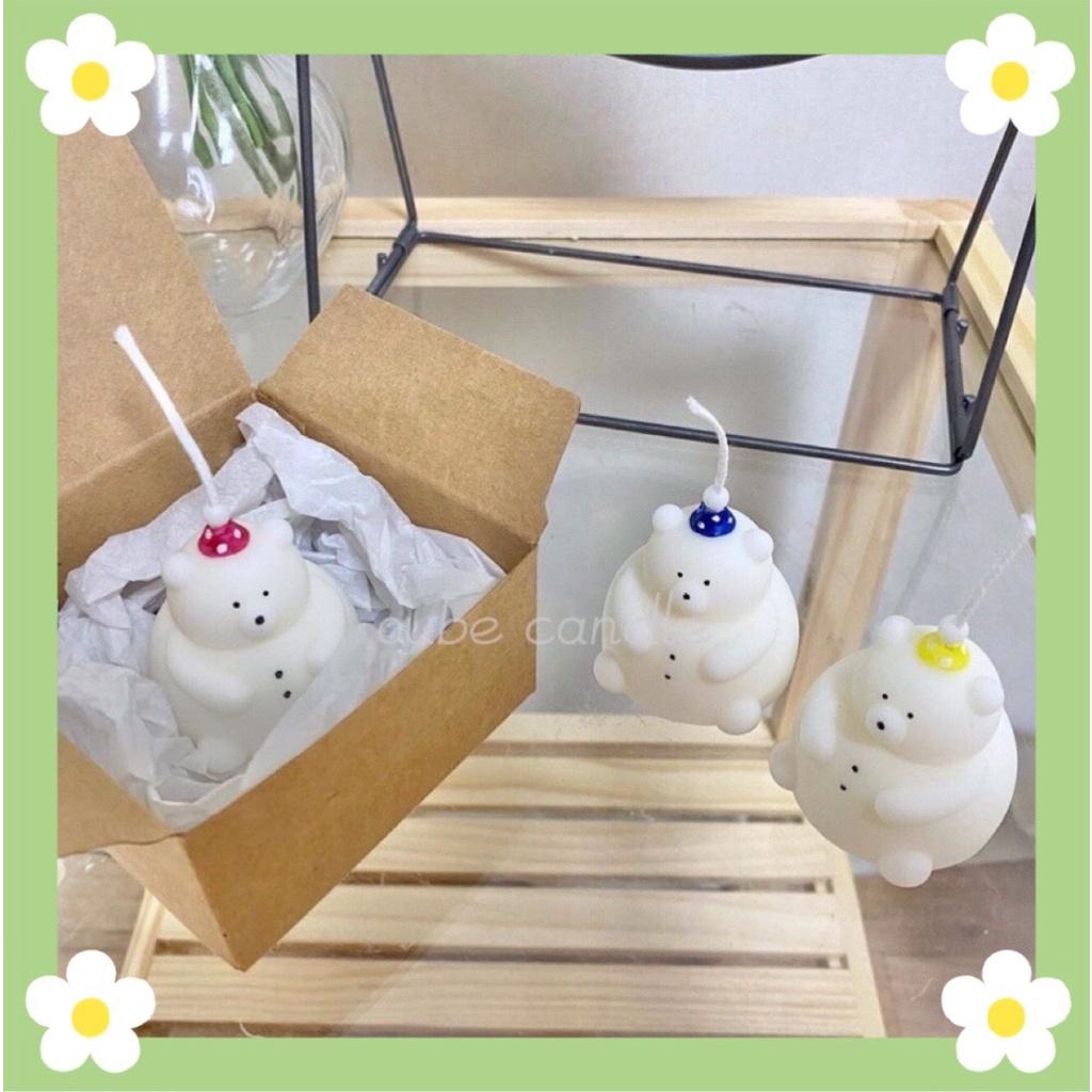 Nến Thơm Cao Cấp Hình Chú Gấu Mũm Mĩm Chubby Bear dễ thương - Quà tặng sinh nhật decor | Oube Candle NT42