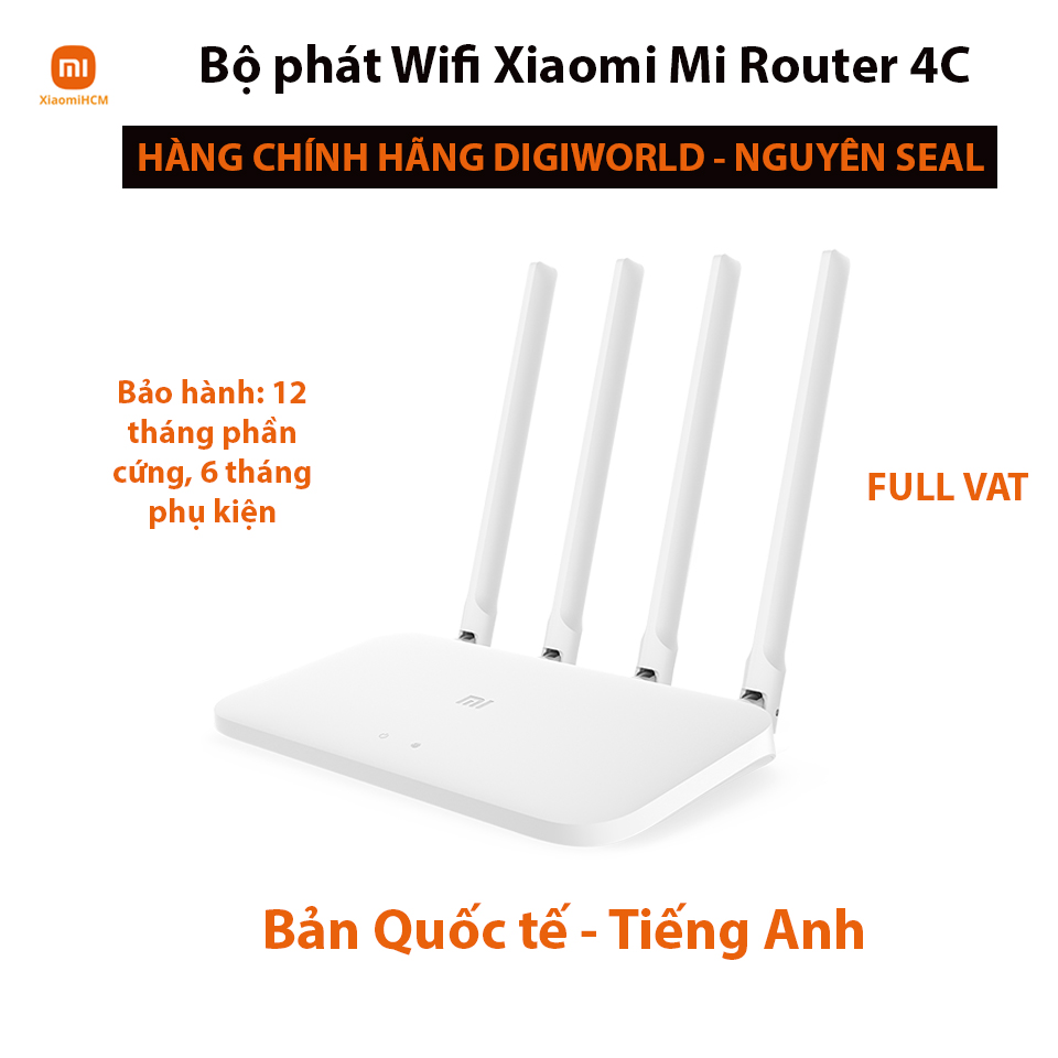 Bộ phát Wifi Xiaomi Mi Router 4C - Hàng Chính Hãng Digiworld