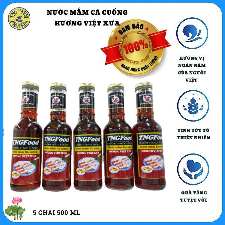 NƯỚC MẮM CÀ CUỐNG HƯƠNG VIỆT XƯA LOẠI THƯỢNG HẠNG THƠM NGON. SẢN PHẨM CHÍNH CHAI 500 mL - SẢN PHẨM BÁN KÈM MUỐI CÀ CUỐNG CHẤM HOA QUẢ Mã SP : NM-500