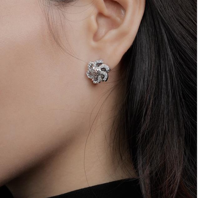 Bông Tai Nữ Bạc 925 Danny Jewelry Xi Bạch Kim Đính Đá CZ NI4GZ025