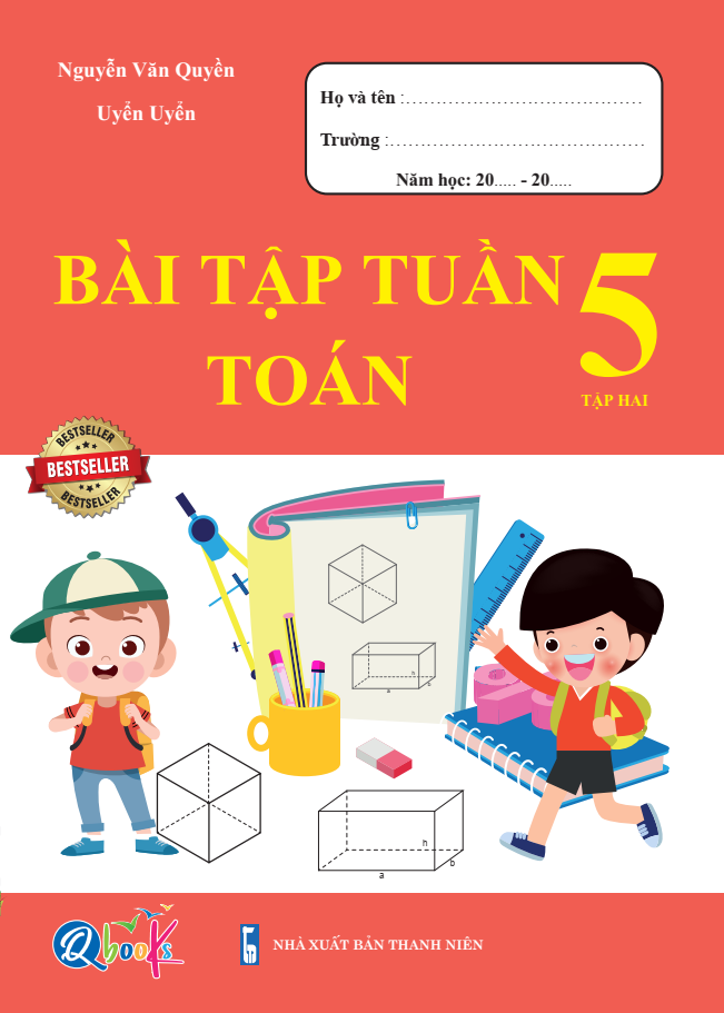 Combo Bài Tập Tuần và Đề Kiểm Tra Toán, Tiếng Việt 5 - Học Kì 2 (4 cuốn)