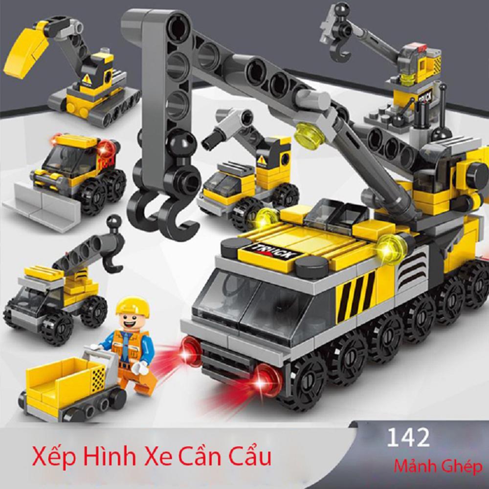 Combo 3 Xe Đồ Chơi Nghề Nghiệp Xe Cứu Hỏa, Xe Cần Cẩu Và Xe Cảnh Sát Chất Liệu Nhựa ABS An Toàn